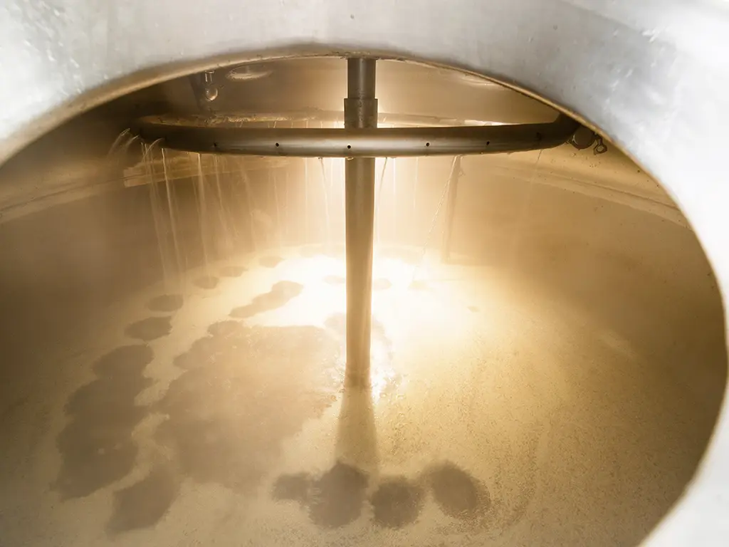 whisky wash at the white label distillery in tasmania